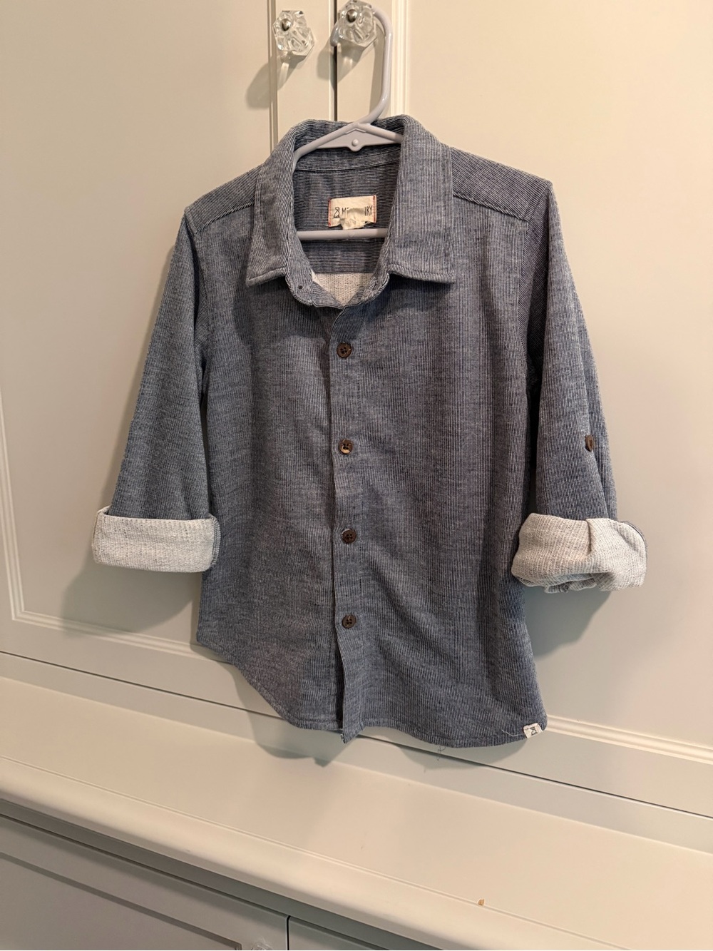 Button-Down Knit Shirt - Blue